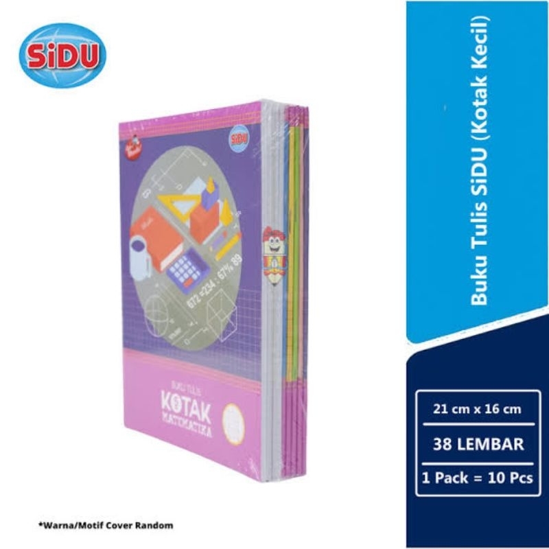 

buku tulis kotak kecil sidu 38 lembar 1pack (10buku)