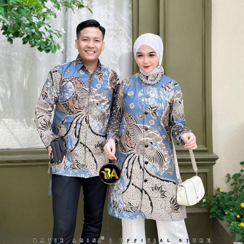 ALIYA Sarimbit Batik Baju Atasan Wanita Terbaru Kemeja Tunik Blouse Couple Kekinian RINJANI GARUDA