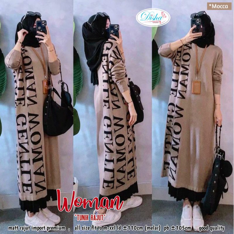 (BISA COD) WOMAN TUNIK RAJUT IMPORT // ORI BY DISHA