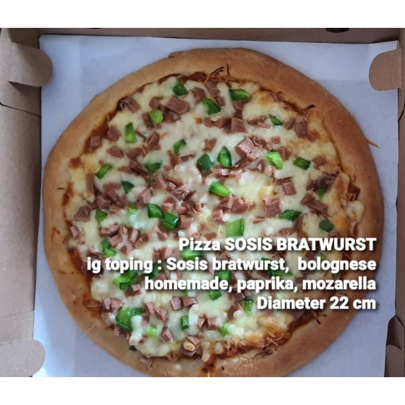 Pizza Frozen Sosis Bratwurst | Frozen pizza sosis - Mammie Pizza