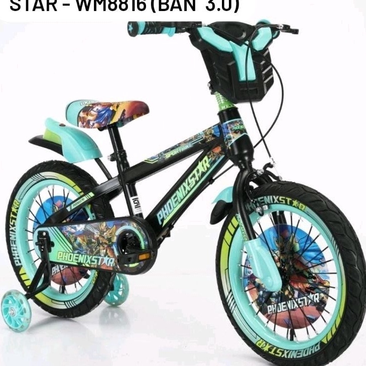 KODE W54D Sepeda BMX 16 18 Phoenix Star Ban 3  Sepeda Anak Phoenix Star uk 16 18 Ban 3 Jumbo