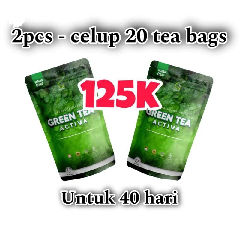 

[COD] PAKET 2PCS TEH CELUP| ISI 20TEA BAGS/PCS|TEH PELANGSING|TEH HIJAU