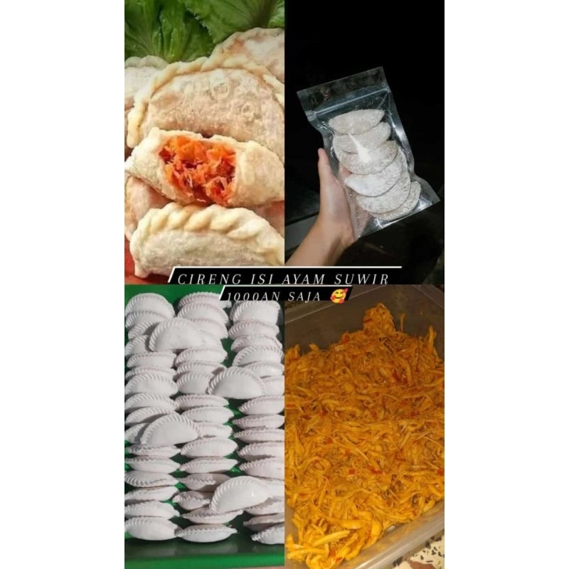 

cireng isi ayam suwir pedas gurih