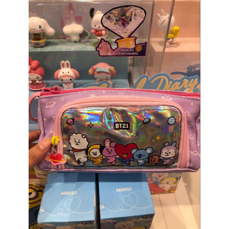 

MINISO STATIONERY CASE BT21 / POUCH BT21 (READY STOCK)