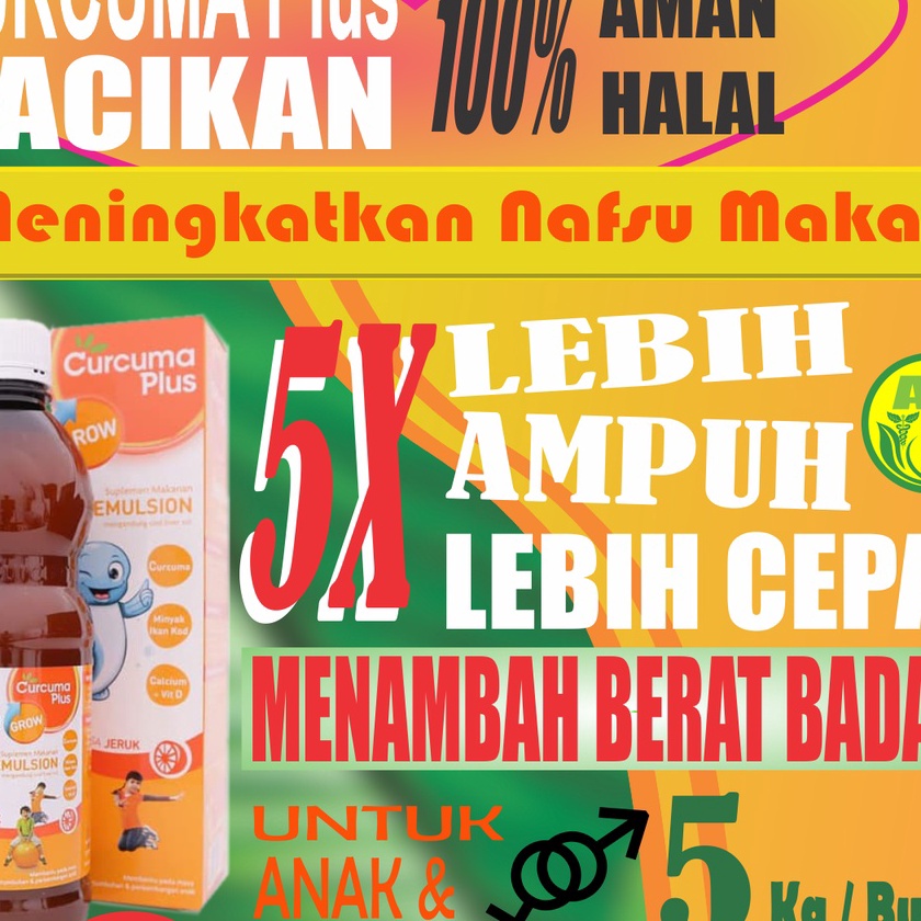 Hematku Curcuma plus racikan vitacino vitamin penambah nafsu makan dan penggemuk anak