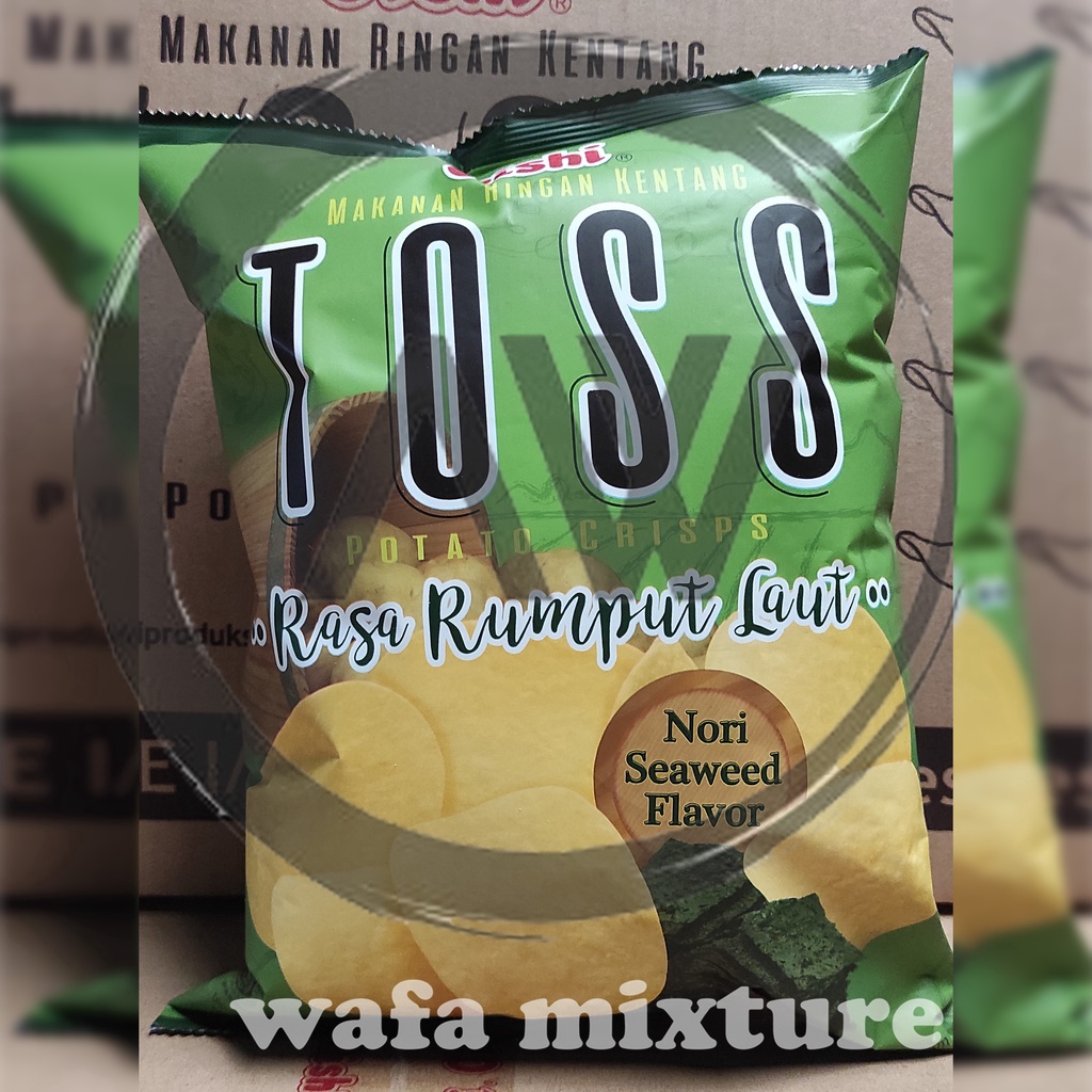 

DISKON SPESIAL Oishi Toss potato Crips Rasa Rumput laut 75 gr piknik cemilan camping