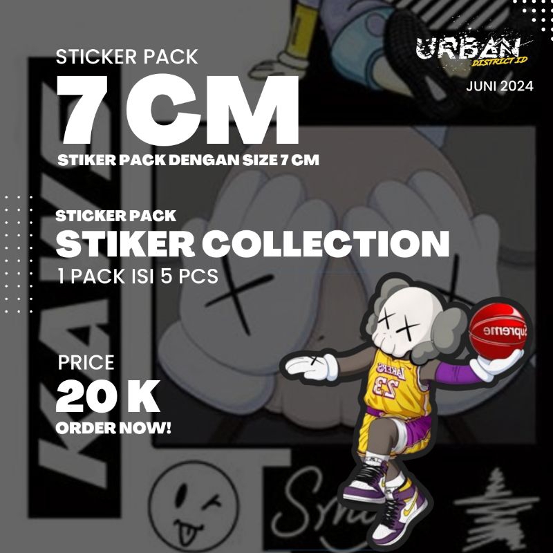 

URBAN Stiker Pack Dekorasi 7Cm Laptop / Mobil / Motor / Helm / HP ETC Antigores dan Anti Air