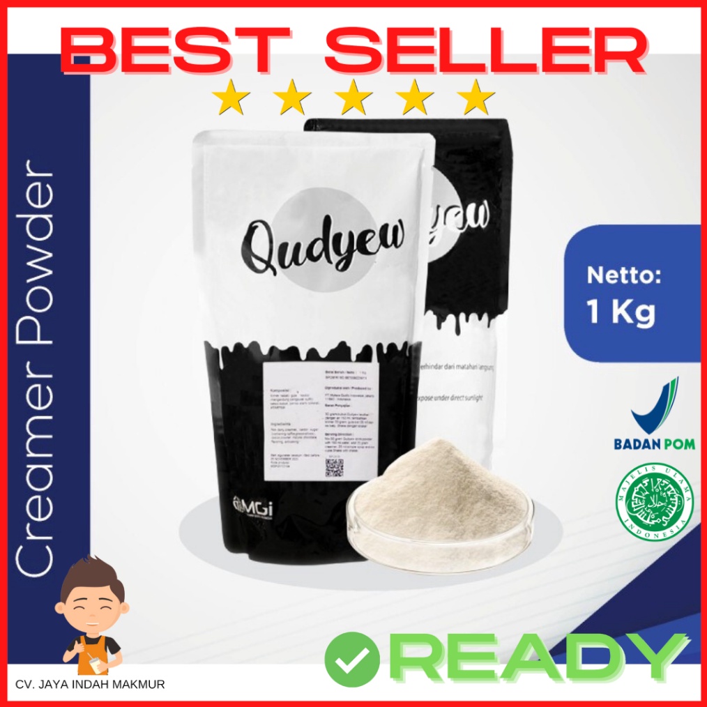 

TERLARISSS Non Dairy Creamer Impor Qudyew Premium Krimer Bubuk 1kg Come Food BPOM HALAL MUI