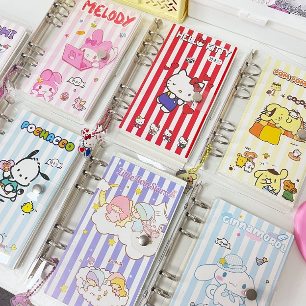 

GOGO ORDER Cinnamoroll and Friends Binder PVC A6 komplit dengan loose leaf 1 lembar GRID GARIS