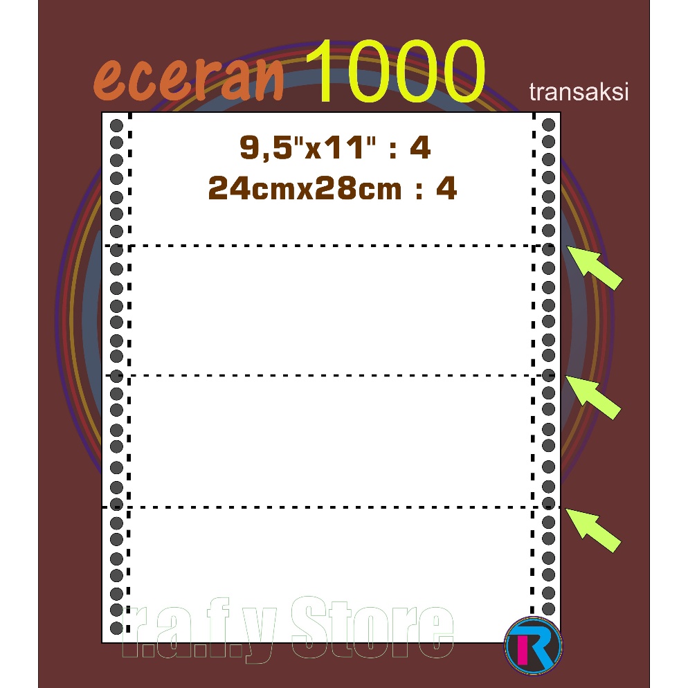 

KODE I2H ECERAN KERTAS Struk PPOB PLN uk 95 x 11 4 Sejajar 1 PLY Bank BUKOPIN Bank BTN dll