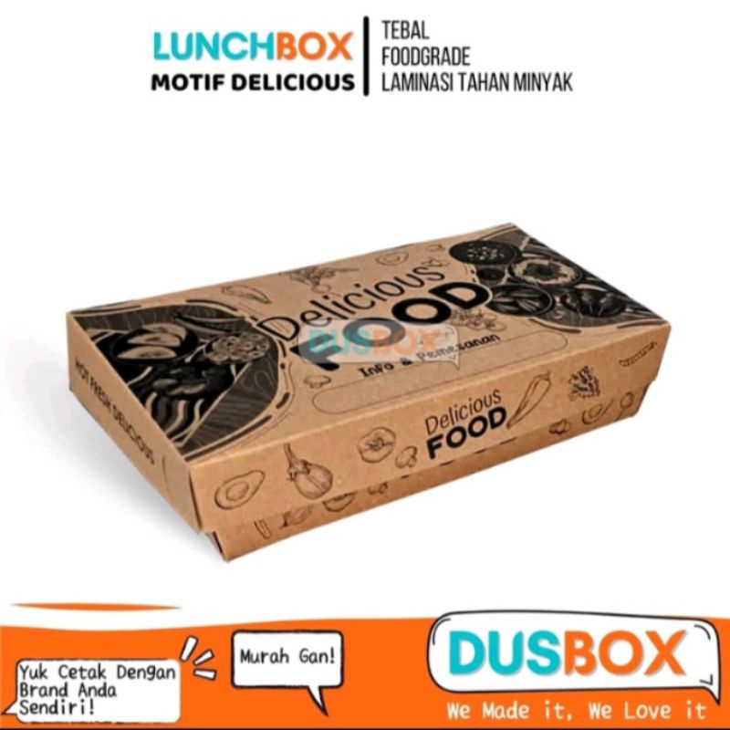 

Paper lunch box motif ukuran L