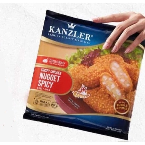 

RB Kanzler Spicy Crispy Chicken Nugget 450gr Naget Ayam Pedas Krispi Halal