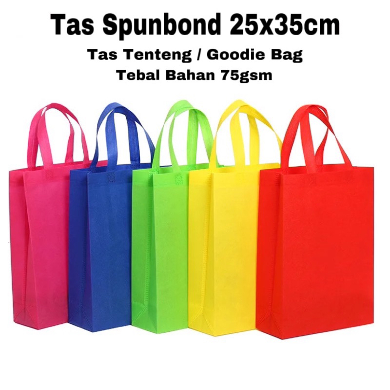 

BUDAYA Tas Spunbond 25x35x8,5cm /Goodie Bag/Spunbond Goodie Bag Tas Belanja