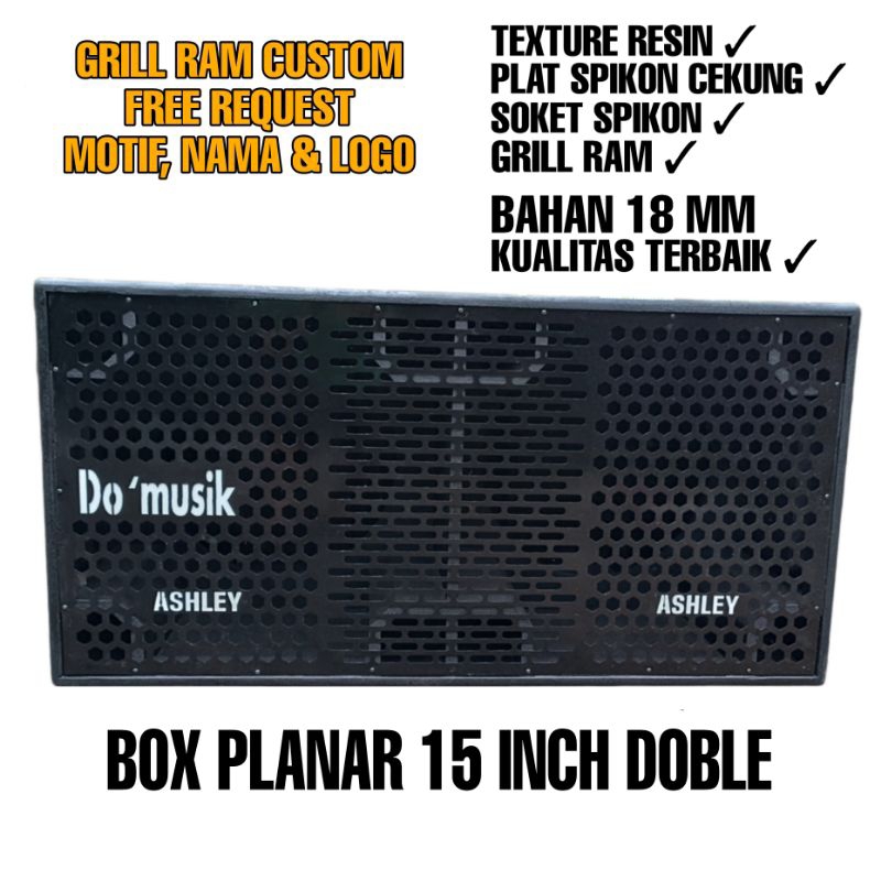 Box speaker planar 15 inch doble finishing