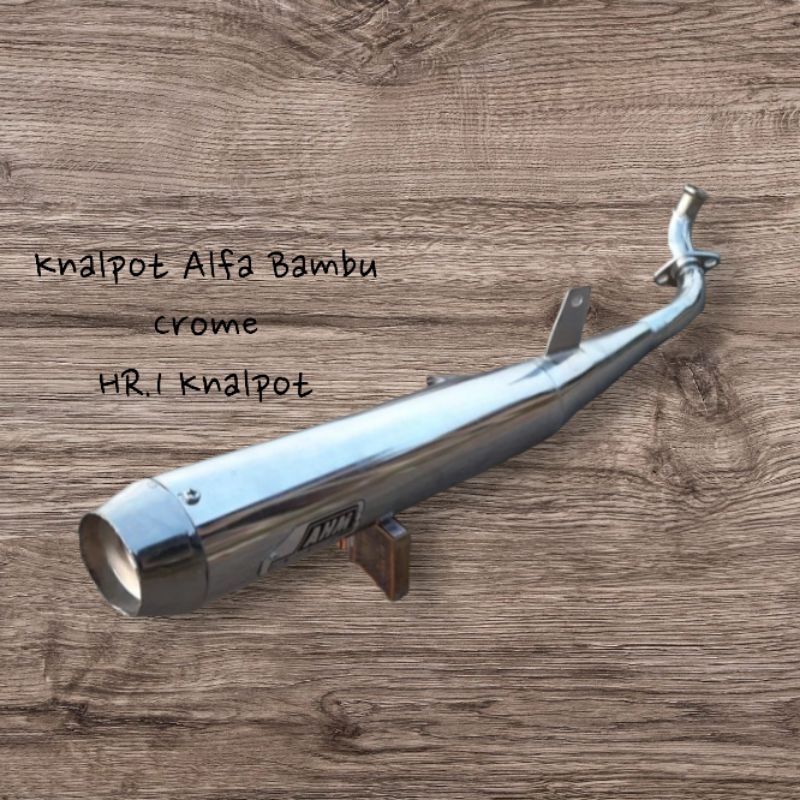 Knalpot Alfa Bambu Crom Suara Garing