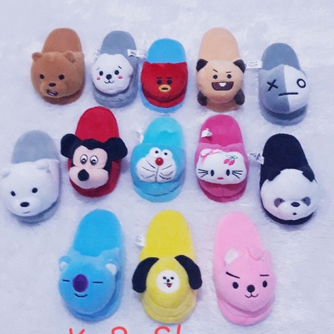 Wah BT21  Sandal Karakter Rumahan Lucu  Sandal Kamar Cantik