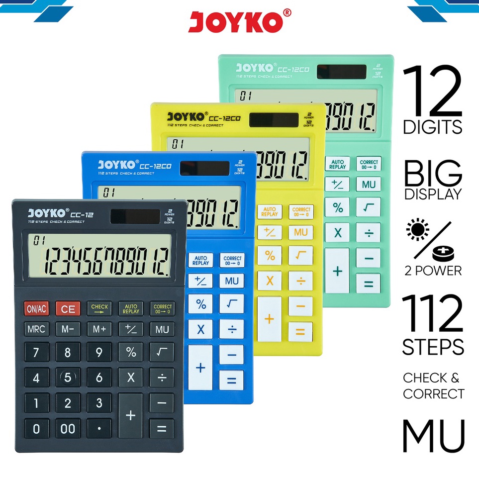 

KODE D44U Calculator Kalkulator Joyko CC12 12 Digits Check Correct