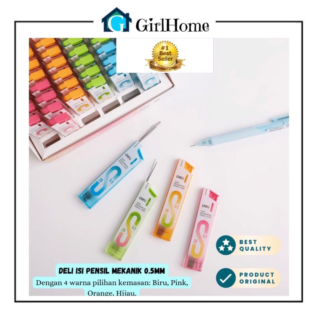 

GH877 Deli-7003 Mechanical Pencil Lead / Isi Pensil Refill Pensil Mekanik 0.5mm