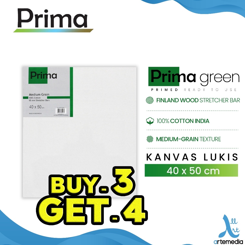 

KODE U13C Prima Green 4x5cm Cotton Canvas