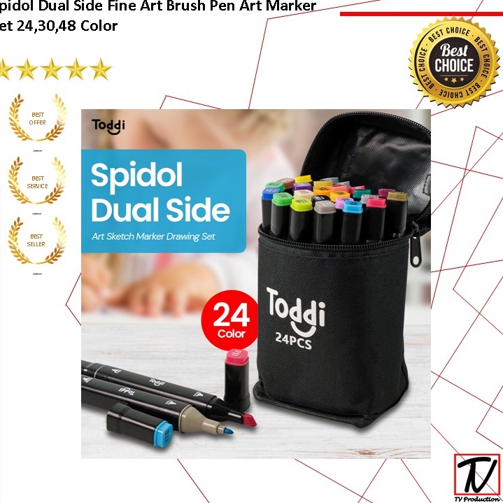 

KODE Y15N Spidol Stabilo 24 3 48 Color Warna Dua Sisi Touch Dual Side Fine Art Brush Pen Art Marker