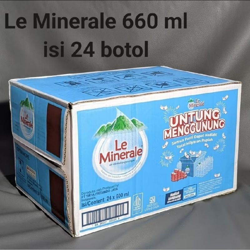 

le mineral 600ml 1 karton isi 24