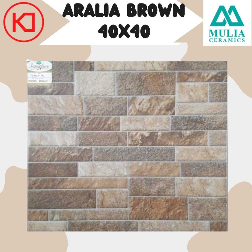 Keramik MULIA ARALIA BROWN 40X40 KW1
