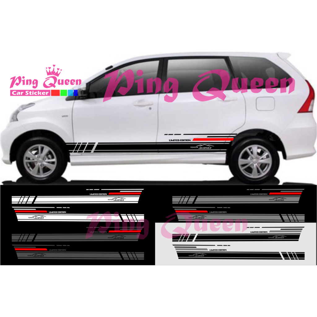 STICKER TOYOTA AVANZA CUTTING STICKER BODY SAMPING MOBIL AVANZA