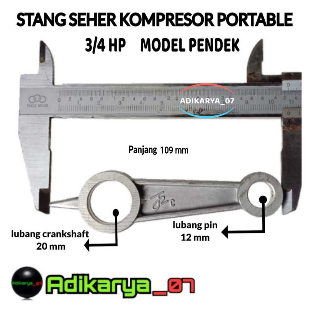 Stang seher kompresor controd stang seher kompresor listrik piston kompresor lakoni 0.75 HP PENDEK