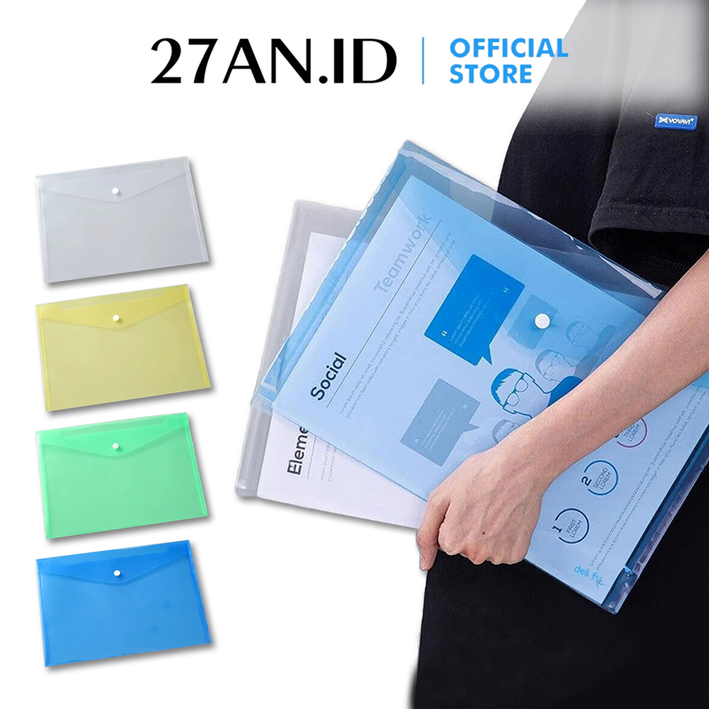 

( 27AN.ID )Map Plastik 1 Kancing Folio H646 Map Plastik Warna Kancing satu