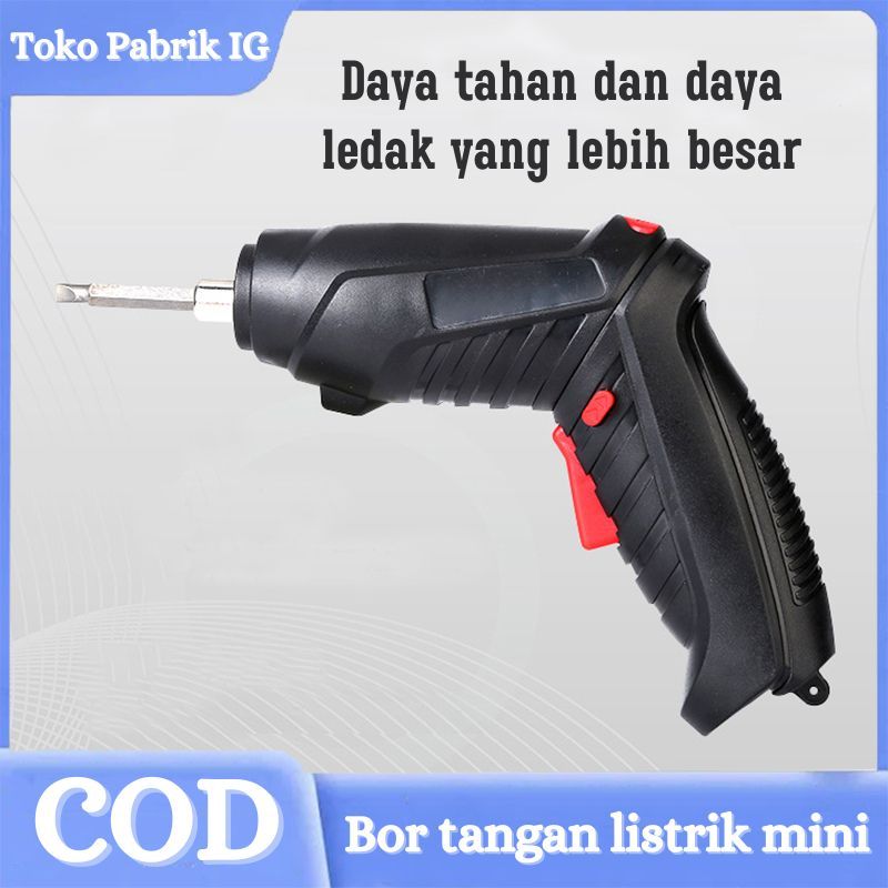 Bor listrik mini genggam, alat lithium bor listrik mini pistol kecil rumah tangga, obeng listrik