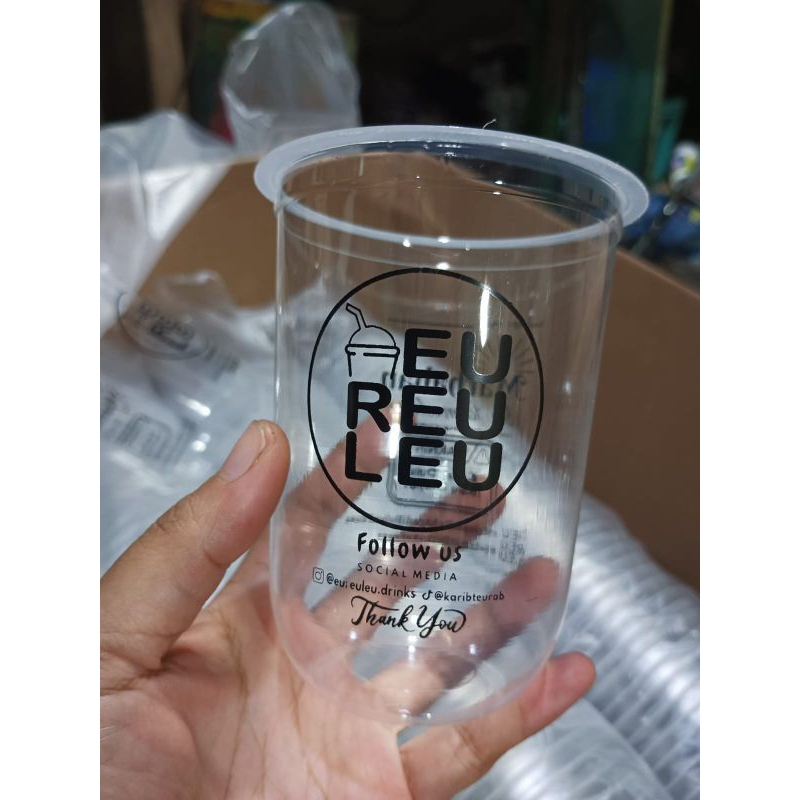 sablon cup 16 Oz oval/ datar 7gr dan 8gr .minim order 1000pcs