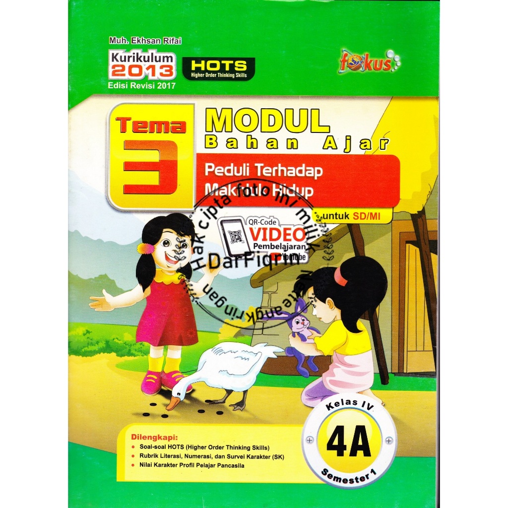 LKS Tematik Kelas 4 Tema 3 Semester 1 SD/MI K13 Rev 2018 HOTS-Fokus-Ekhsan dijual murah