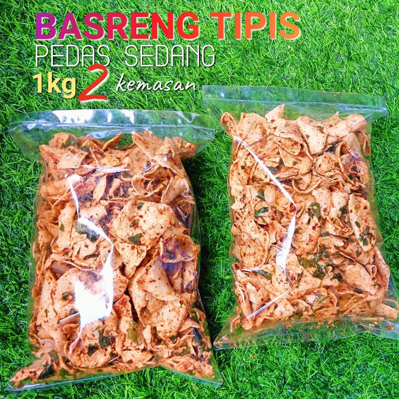 

keripik basreng tipis baso goreng pedas sedang 1kg
