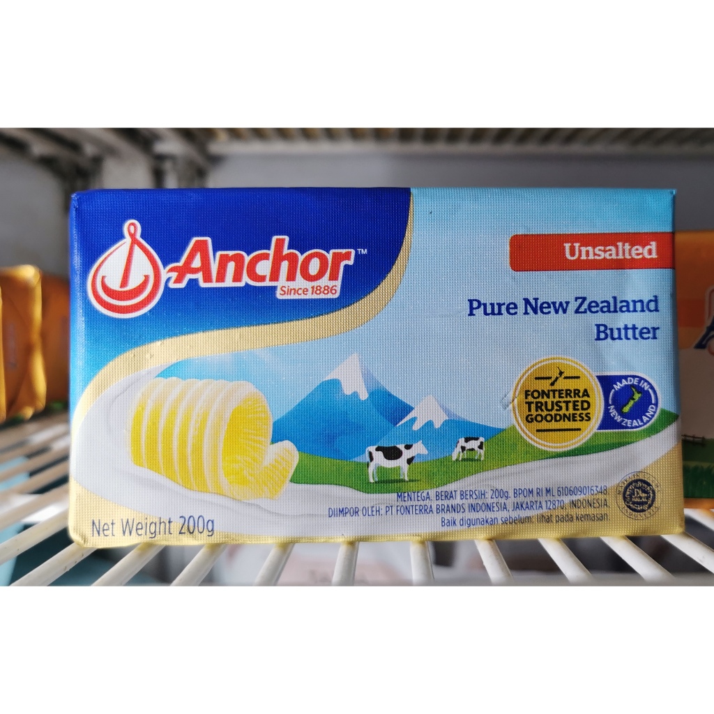 

ANCHOR BUTTER UNSALTED 200GR (MENTEGA TAWAR)