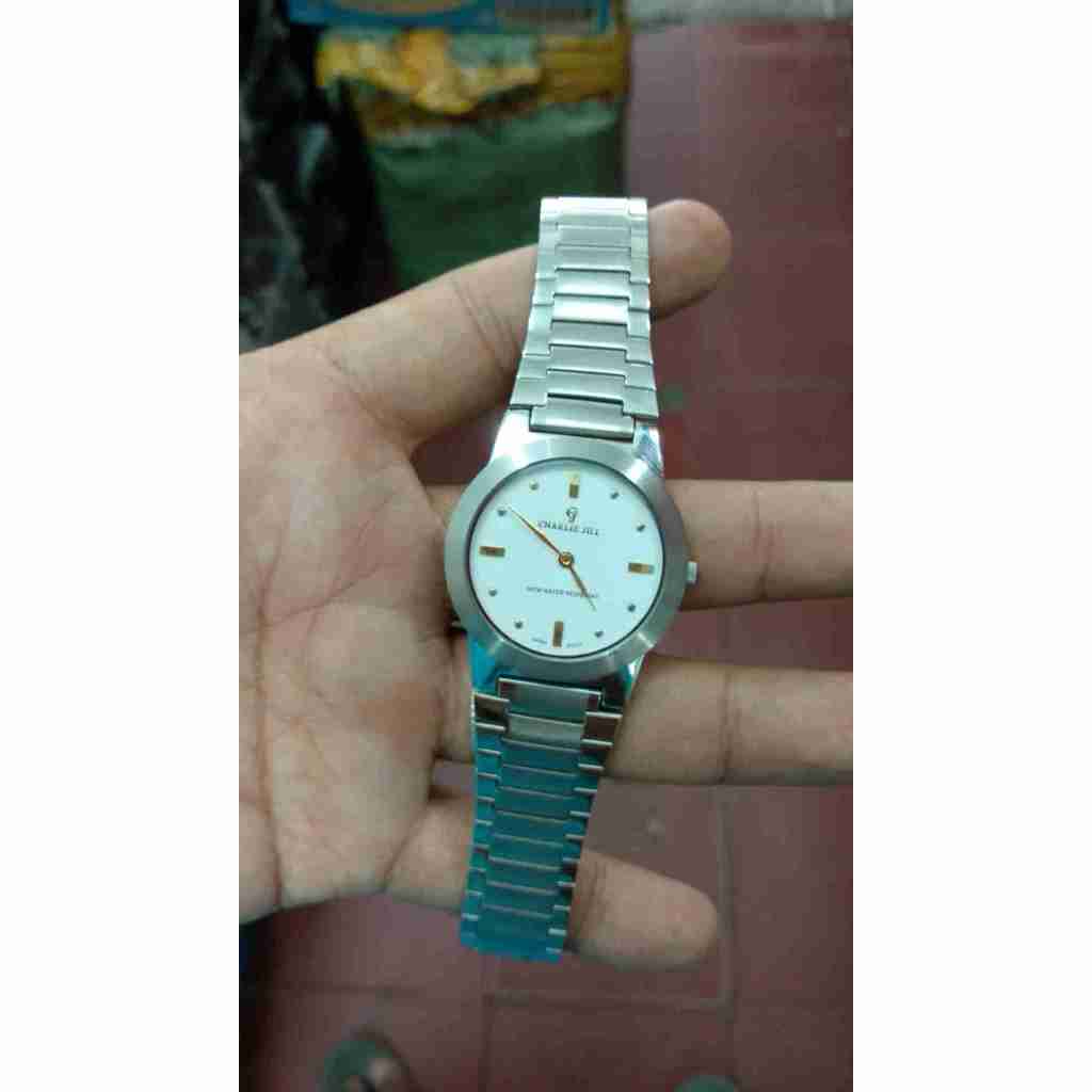 jam tangan pria quartz charlie jill water resist