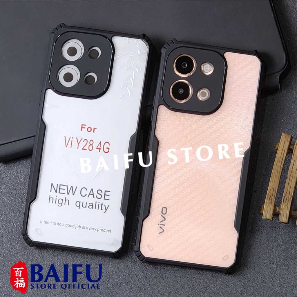 Vivo Y28 Case Fusion shockproof Transparan Casing Vivo Y28