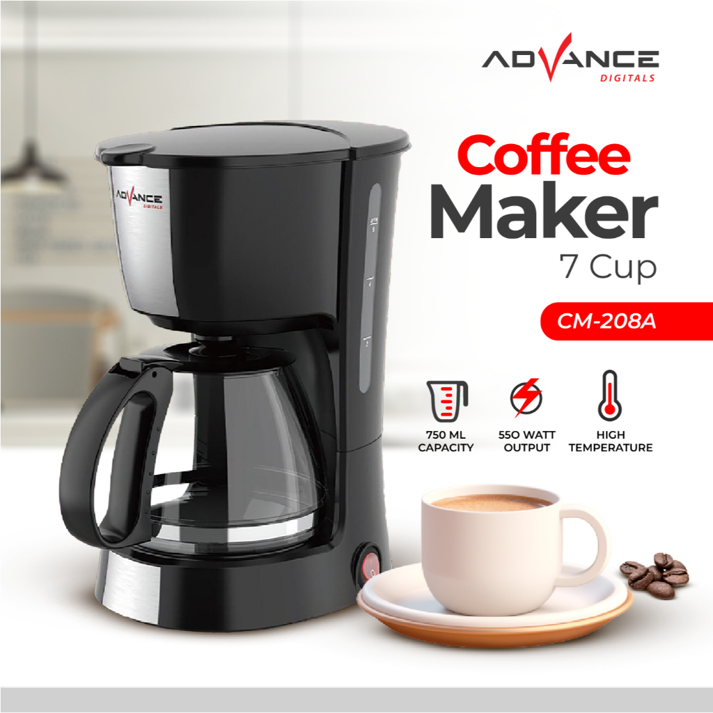 ADVANCE Coffee Maker Mesin Kopi Otomatis Mesin Kopi Cappucino kapucino Rebus kopi Listrik CM-208A Ga