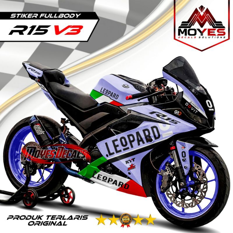 COD Decal Yamaha R15 V3 Stiker FULL BODY //R15 V3 VARIASI LEOPARD