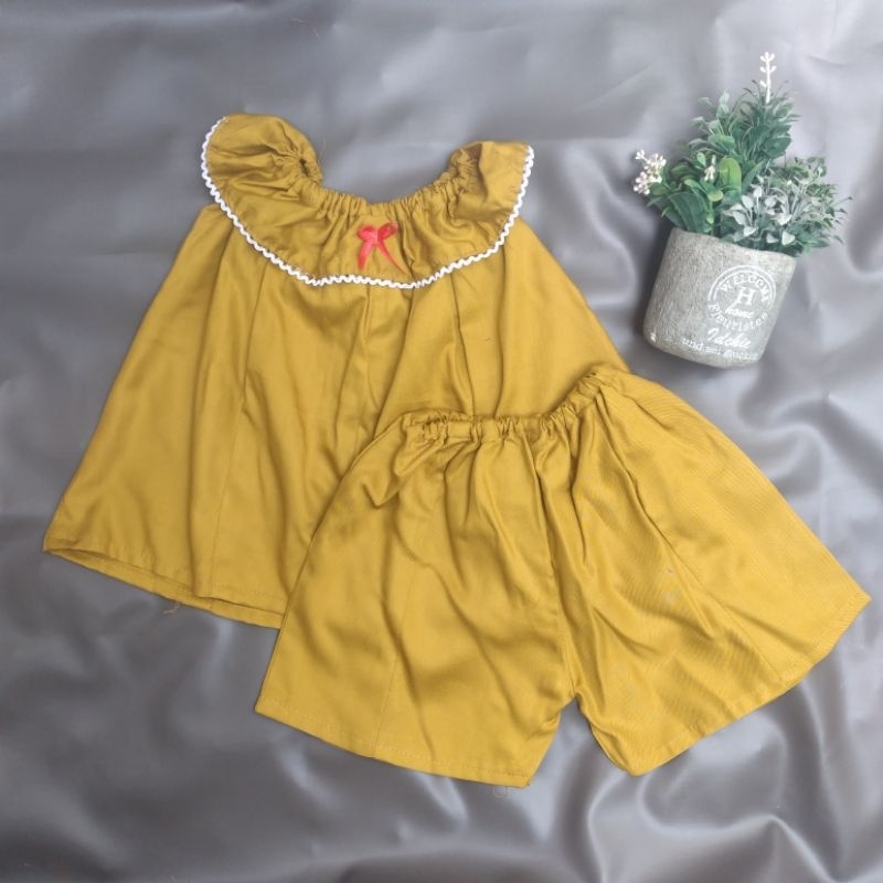 60an ribu dapat 7 Baju Tidur Babydoll SETELAN SABRINA bahan rayon premium rotari twill anak cewek us