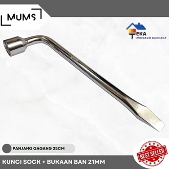 EAK - Kunci Roda Mobil UK Socket 21 MM Kunci Shock L Mobil 21MM + Bukaan Ban