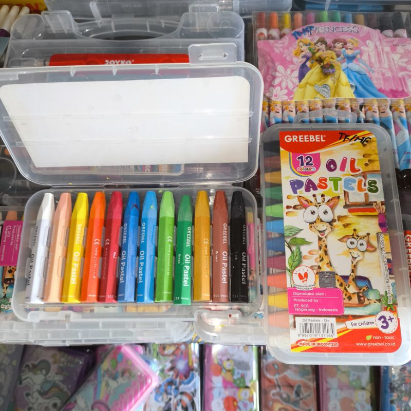 

Crayon warna GREEBEL pendek 12 warna, Pewarna Crayon pendek 12 warna Merk GREEBEL