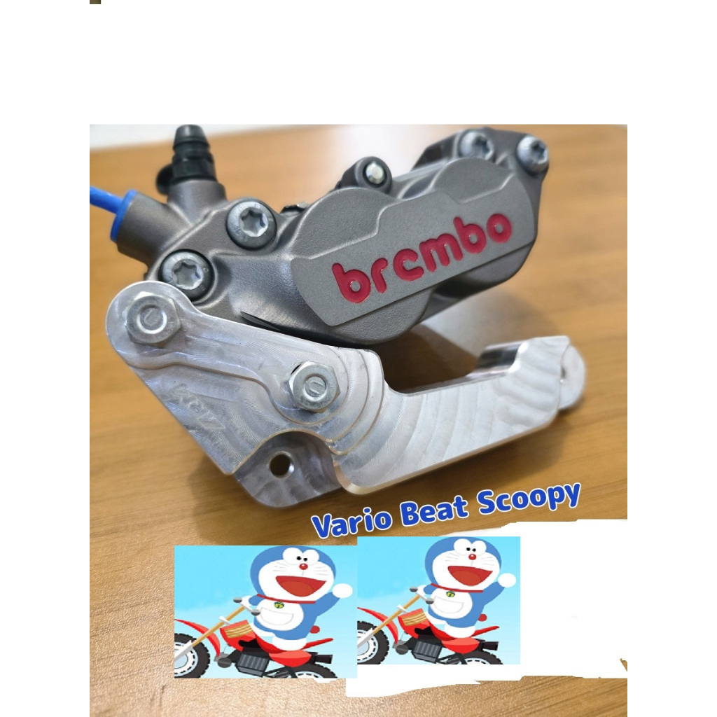 Kaliper brembo 4piston vario beat scoopy set bracket disc 260mm original italy dr
