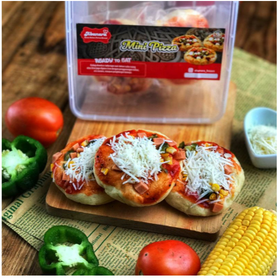 

Mini Pizza Abunara isi 8 pcs per box Snack Beku Cemilan Beku Frozen Food Cikarang