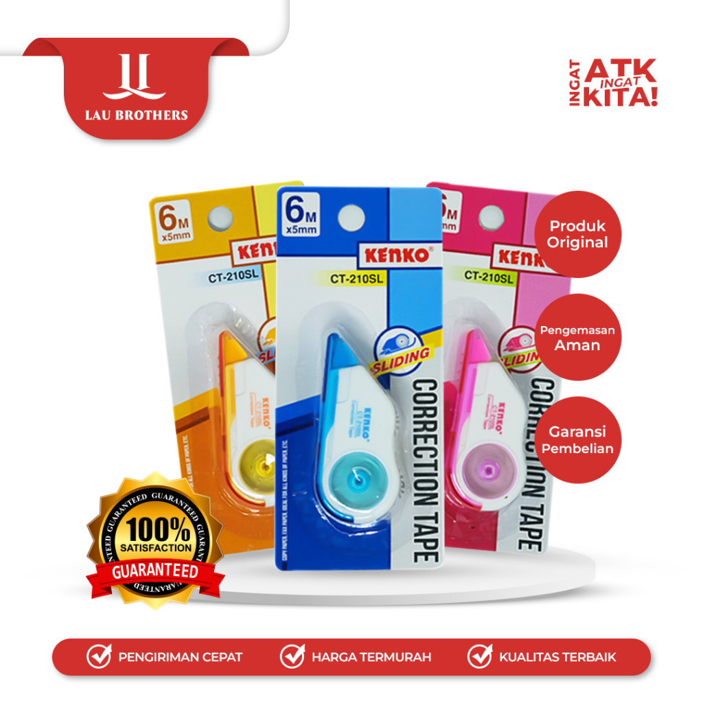 

KENKO PITA KOREKSI/ CORRECTION TAPE CT-210SL [6M x 5mm] (1PC)