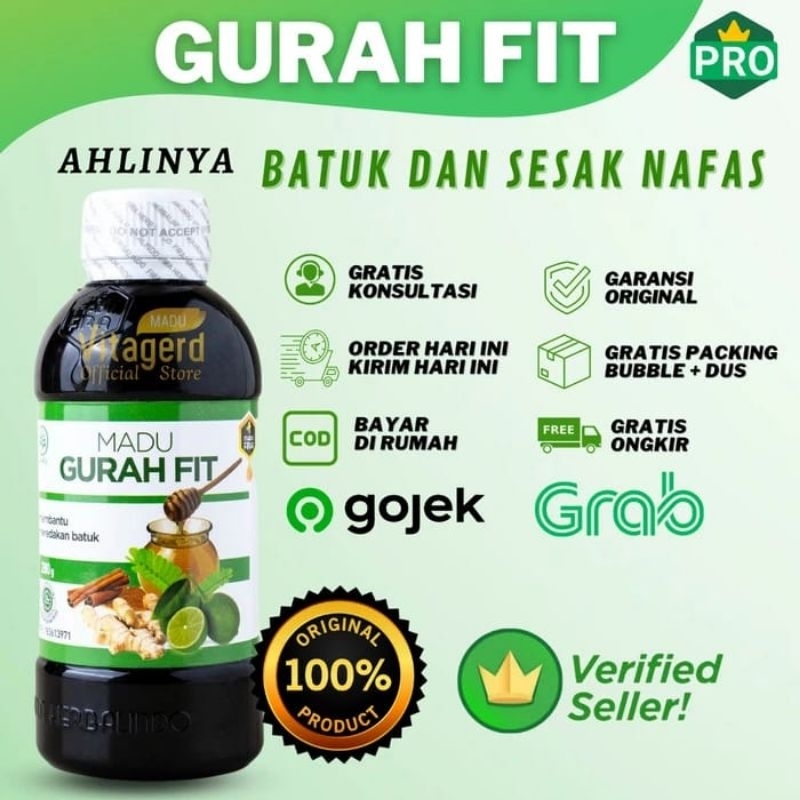 

Madu Gurah Fit Herbal Batuk Pernapasan Asma Sinus Original