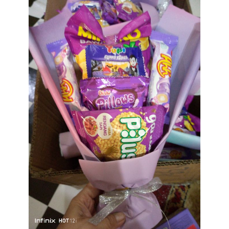 

buket snack/buket request warna