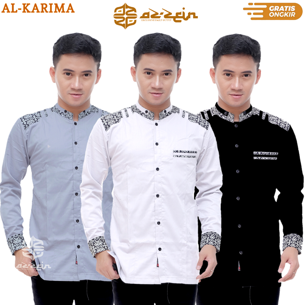 Baju Koko Pria Dewasa Lengan Panjang Baju koko Putih Lengan Panjang Baju Koko Pria Dewasa