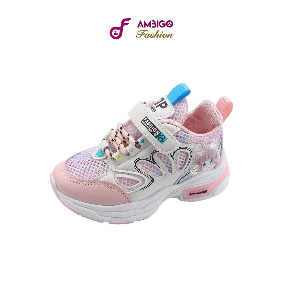 Ambigo Fashion Sepatu Sneaker Anak Perempuan MOLLYCA Kids Shoes - Sepatu Sport Anak Casual Import