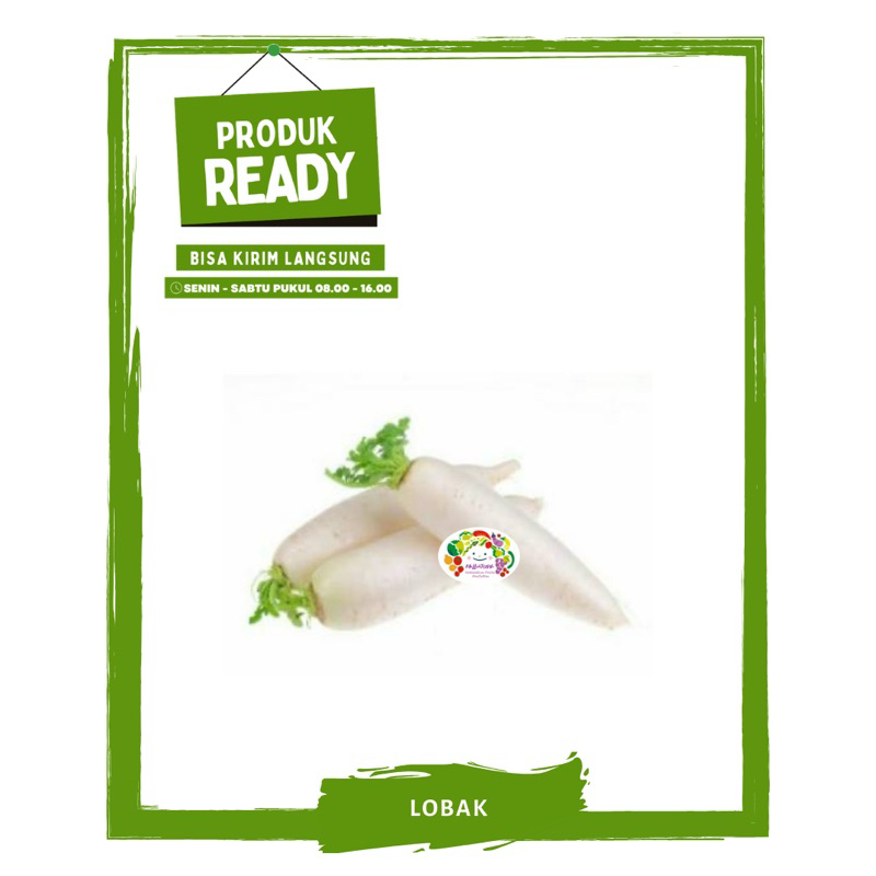 

Lobak / Sayur Sayuran Segar Ready On Mallahrizwa