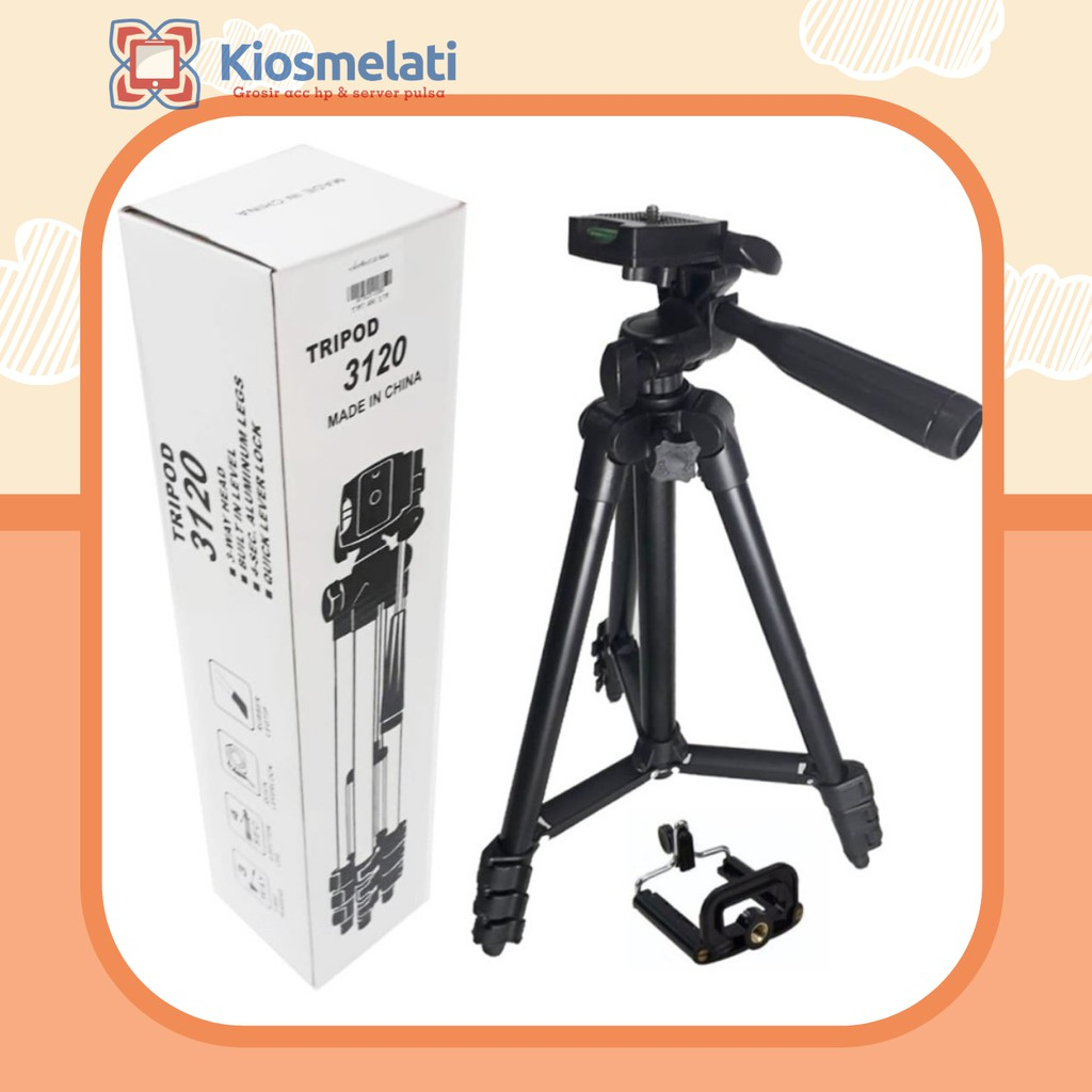 TRIPOD HP - TRIPOD KAMERA - Tripod 3120 - Tripot Serbaguna Bisa digunakan Dihandphone Dan Camera